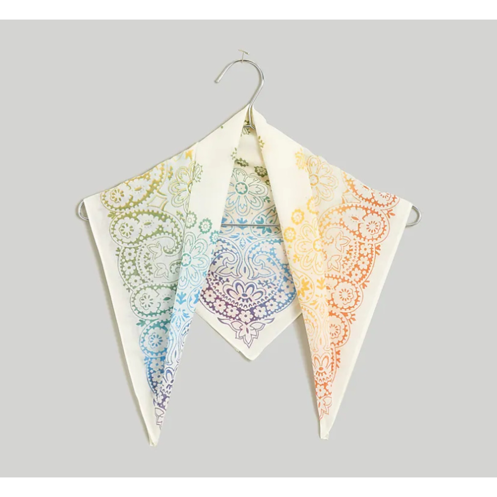 Madewell Organic Cotton Bandana Color Rainbow Lighthouse Brand New with Tags